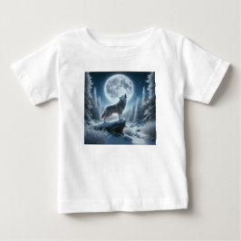 Camiseta Lobo Uivando No Inverno