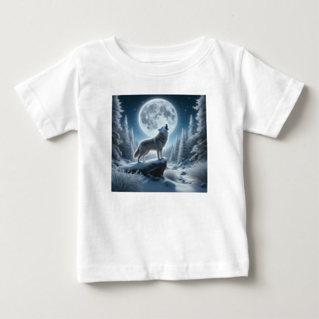 Camiseta Lobo Uivando No Inverno (Frente)