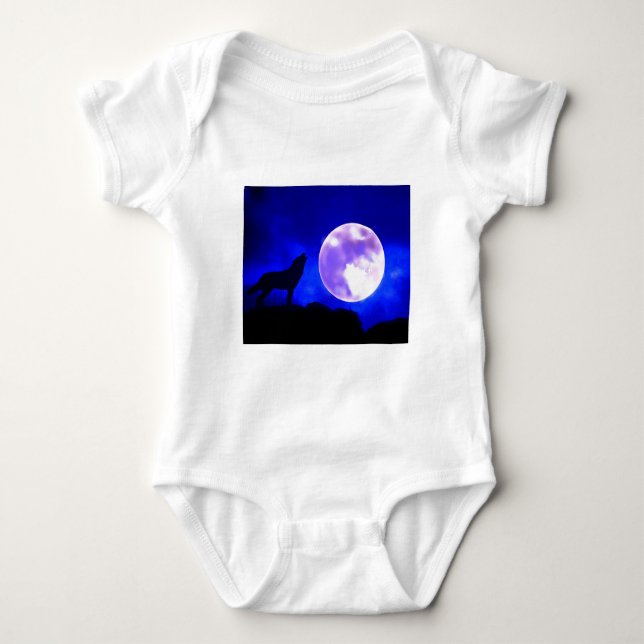 Camiseta Lobo Uivando para a Lua (Frente)