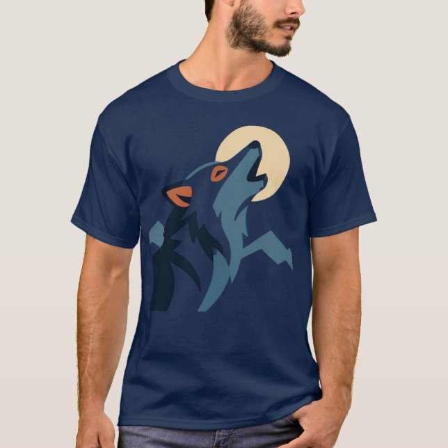Camiseta Lobo Uivando para a Lua Moletom – Libere o Alph (Frente)