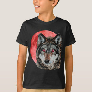 Camiseta Lobo vermelho da lua