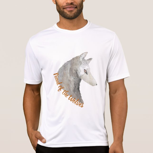 Camiseta Lobos Amigos dos Animais Ameaçados de Lobos de Aqu (Frente)