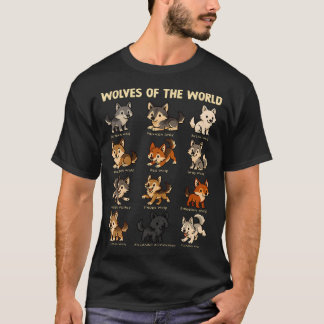 Camiseta Lobos Animais Do Mundo Lobo Fofo Educacional