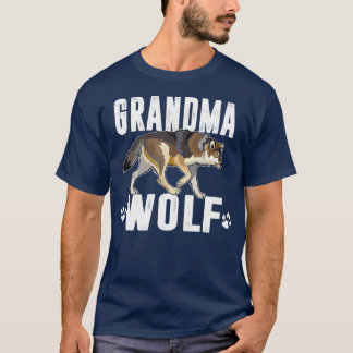 Camiseta Lobos da Tribo Familiar Vovó Wolf Correspondente