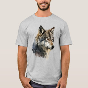 Camiseta Lobos-de-Arte Gráfica Wolves Animais Arte Fã