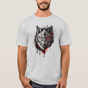 Camiseta Lobos-de-Arte Gráfica Wolves Animais Arte Fã