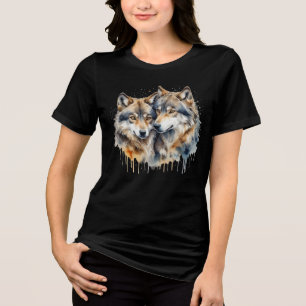 Camiseta Lobos Engraçados E Bonitos Melhores Amigos Para Se