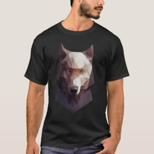 Camiseta Lobos-Lobos-Lobos-Poligon Baixo Geométrico