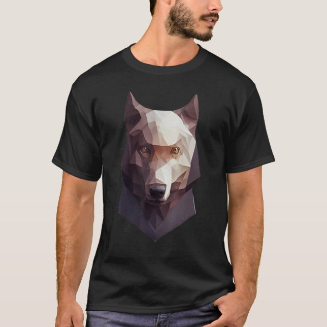 Camiseta Lobos-Lobos-Lobos-Poligon Baixo Geométrico (Frente)
