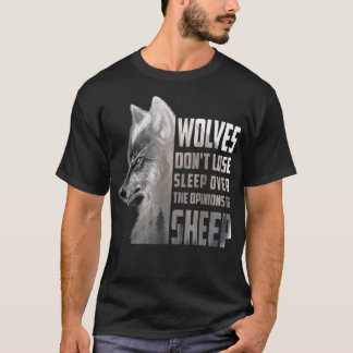Camiseta Lobos não se Perder de dormir sobre as opiniões de