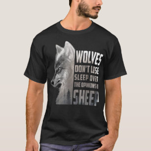 Camiseta Lobos não se Perder de dormir sobre as opiniões de