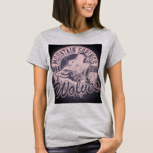 Camiseta Lobos Primaveras das Montanhas Howling T Shirt