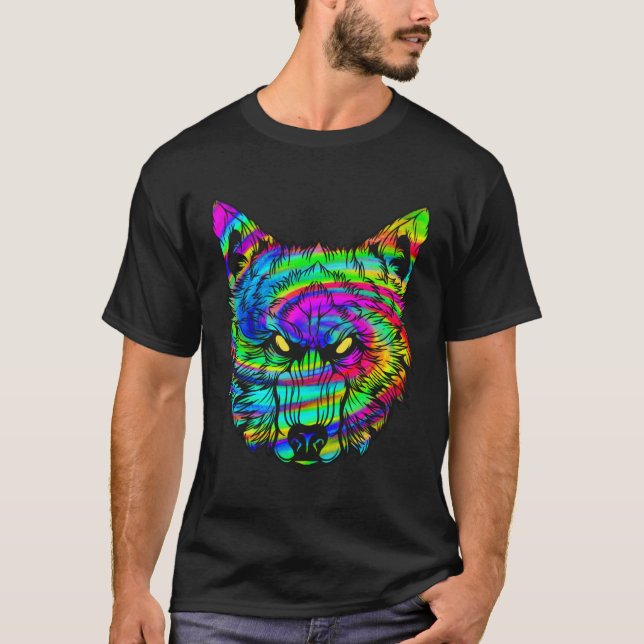 Camiseta Lobos Psicodélicos Alucinações Trança (Frente)