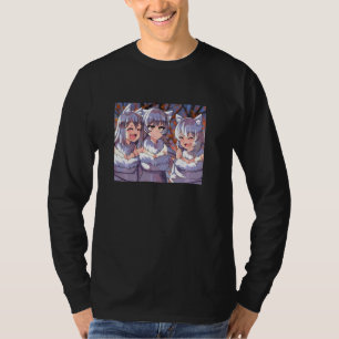 Camiseta Lobos Rindo Meme Moe Antropomorfismo Versão