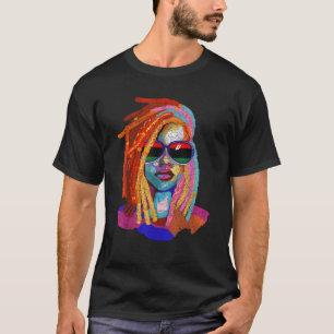 Camiseta Loc d Hair Art African American Woman Girl Q