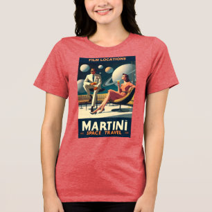 Camiseta Locais de filmagem dos pôsteres de viagem espacial