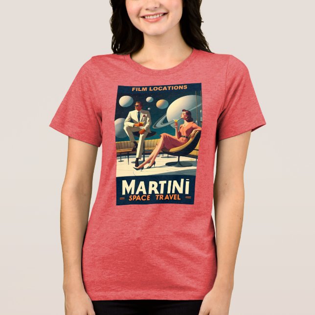 Camiseta Locais de filmes sobre Posteres de viagens espacia (Frente)