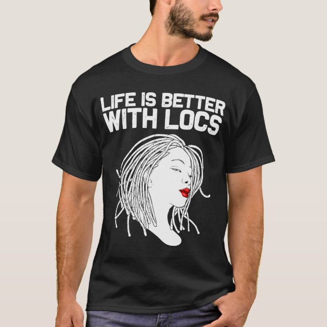 Camiseta Locais Para Mulheres Adoram Dreadlocks Cabelos Dre (Frente)