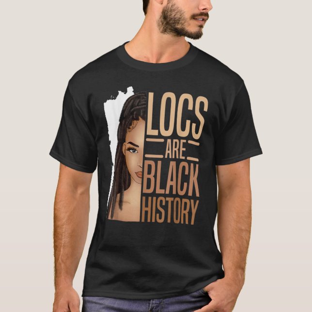 Camiseta Locais são história negra assombro negro africano- (Frente)