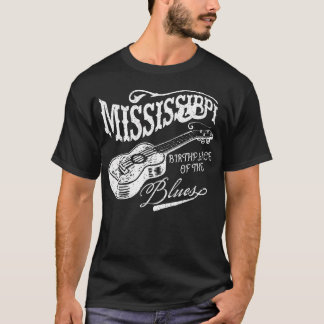 Camiseta Local de Nascimento do Blues de Mississippi Acústi