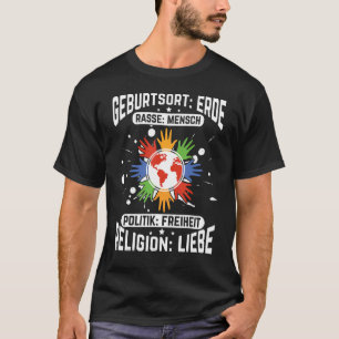 Camiseta Local de nascimento Terra Corrida pela Política Hu