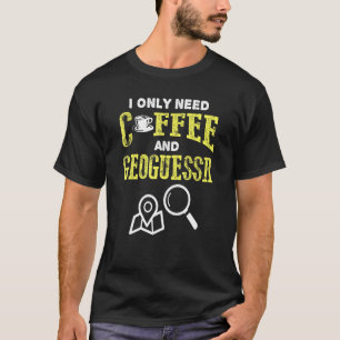 Camiseta Local Do Café E Geoguessor Da Vintage Retro