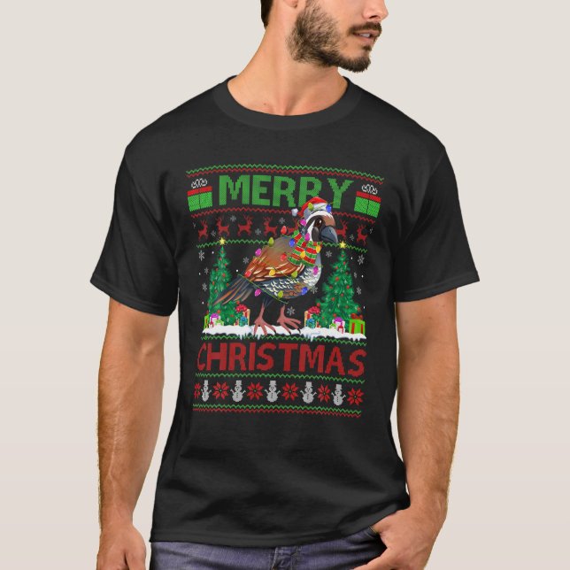 Camiseta Localiza Pássaro Lover Xmas Iluminação Feia Finche (Frente)