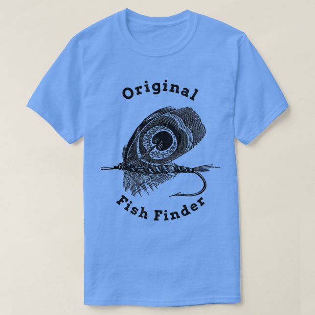 Camiseta Localizador de Peixe Original (Frente do Design)