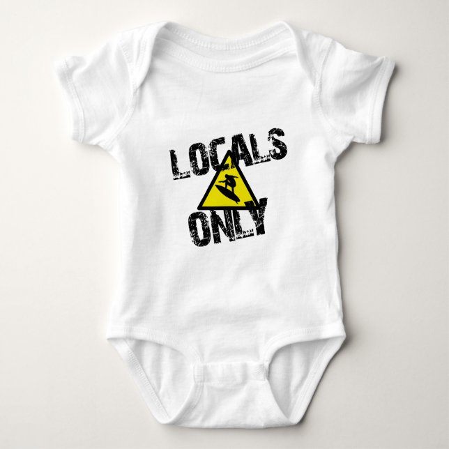 Camiseta Locals only surfar perigo sign surf (Frente)