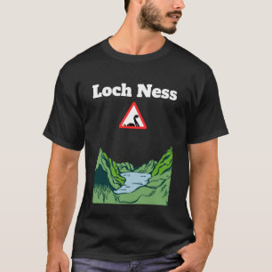 Camiseta Loch Ness divertido souvenir monstro Nessie aviso