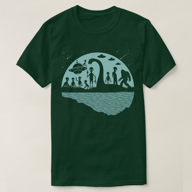 Camiseta Loch Ness Monster e s 6 (Frente do Design)