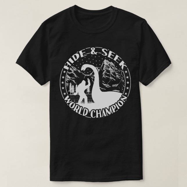 Camiseta Loch Ness Monster Oculta E Procura (Frente do Design)