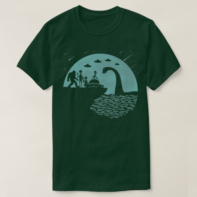 Camiseta Loch Ness Monster s (Frente do Design)