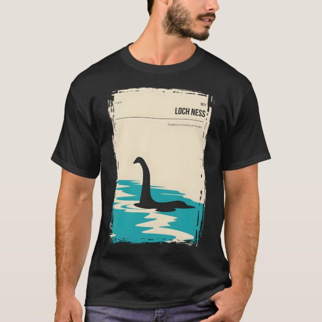 Camiseta Loch Ness Scotland Cryptid Book Cobrir (Frente)