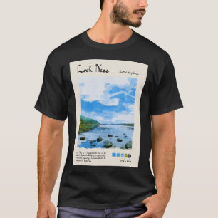 Camiseta Loch Ness Vintage Watercolor Viagem