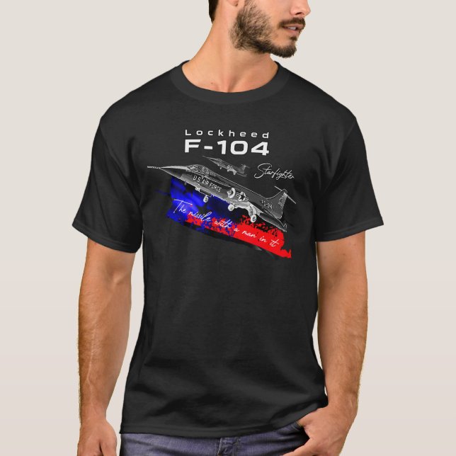 Camiseta Lockheed F-104 Starfighter Old Fighter Aircraft (Frente)