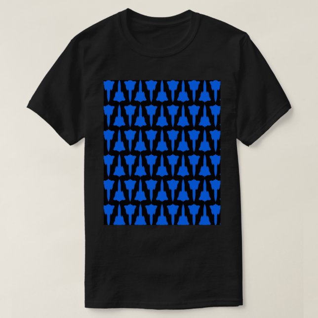 Camiseta Lockheed SR-71 Blackbird - Blue _amp_ Black Patter (Frente do Design)