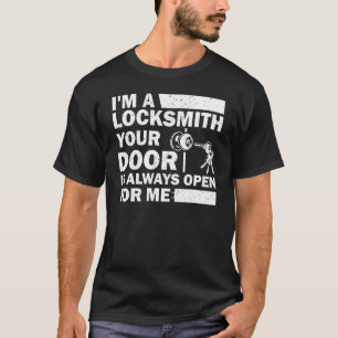 Camiseta Locksmith Ferramentas Locksmithing Bloquear Seleto