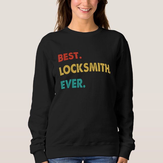 Camiseta Locksmith Profissão Retrora Melhor Arteseiro Nunca (Frente)