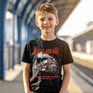 Camiseta Locomotiva a Vapor C&O Classe H-8 2-6-6-6 Alleghen