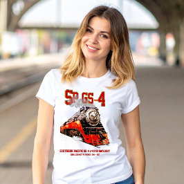Camiseta Locomotiva a Vapor Clássica Southern Pacific GS-4