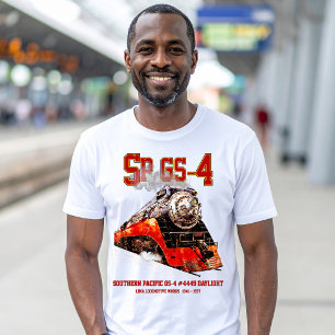 Camiseta Locomotiva a Vapor Clássica Southern Pacific GS-4