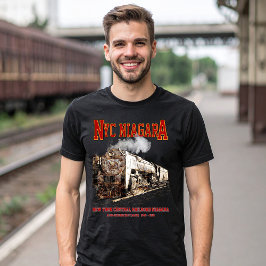 Camiseta Locomotiva a Vapor do Trem Histórico NYC Niagara