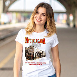 Camiseta Locomotiva a Vapor do Trem Histórico NYC Niagara