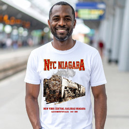 Camiseta Locomotiva a Vapor do Trem Histórico NYC Niagara