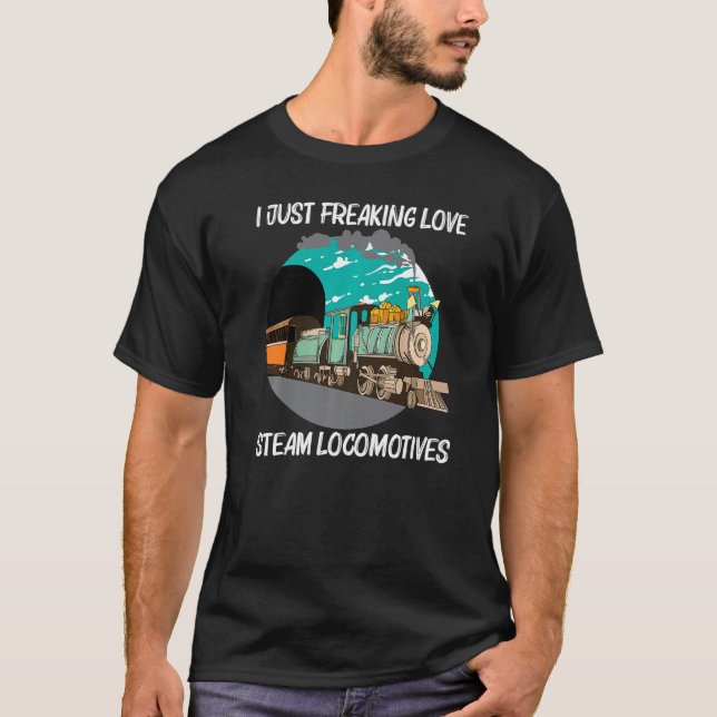 Camiseta Locomotiva A Vapor legal Para Mulheres Comboio De  (Frente)