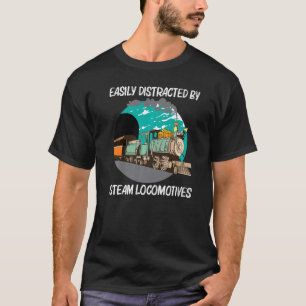 Camiseta Locomotiva A Vapor legal Para Mulheres Comboio De
