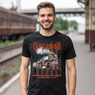 Camiseta Locomotiva Allegheny C&O Classe H-8 - bandeira ame