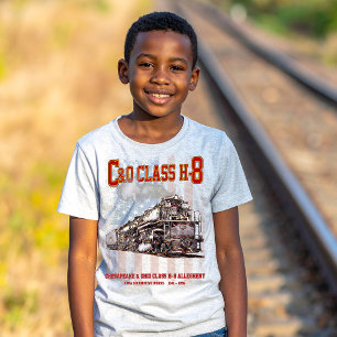 Camiseta Locomotiva Allegheny C&O Classe H-8 - bandeira ame