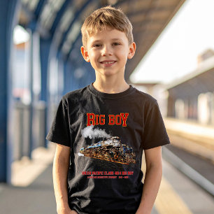 Camiseta Locomotiva Americana de Comboio de Vintage com Big